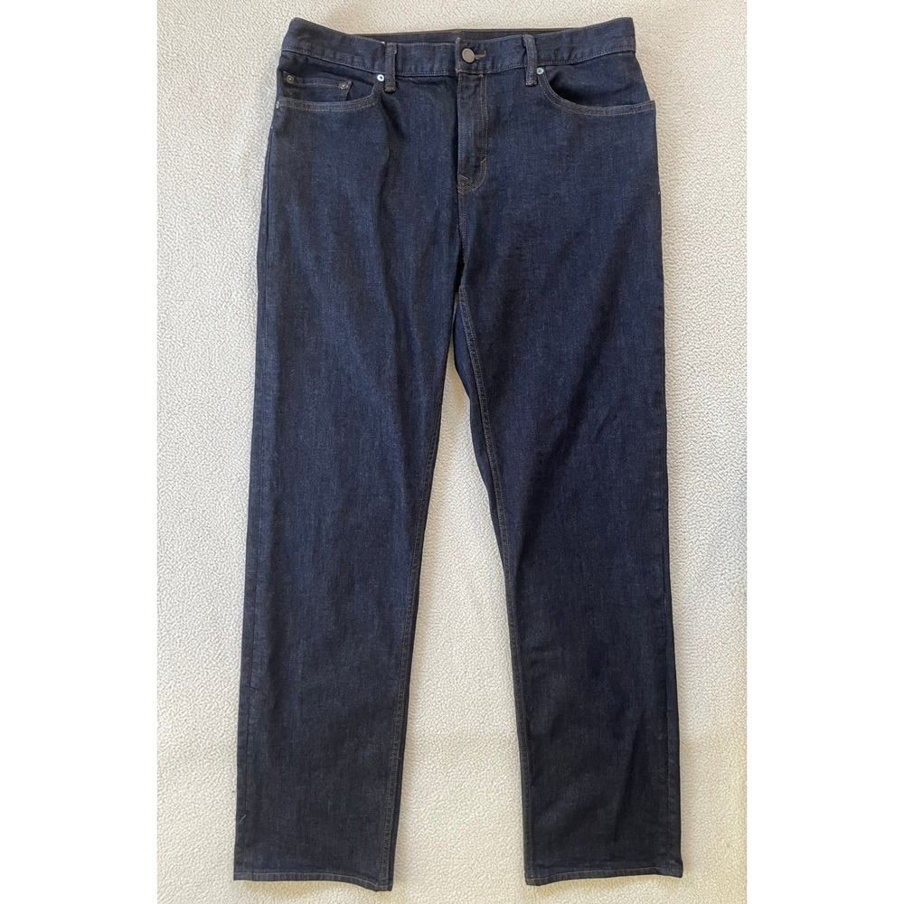 Banana Republic Mens 34x34 Straight Jeans Dark Wash Indigo Denim Stretch